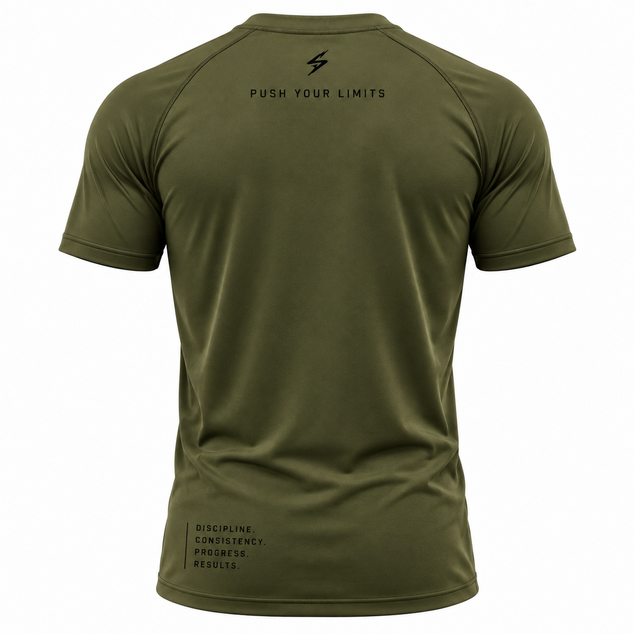 SLEVNESS Push Your Limits men's sport T-shirt product back view