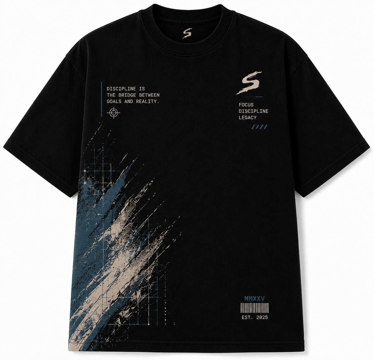 Same Mindset Different Results Graphic T-Shirt - front view black streetwear tee