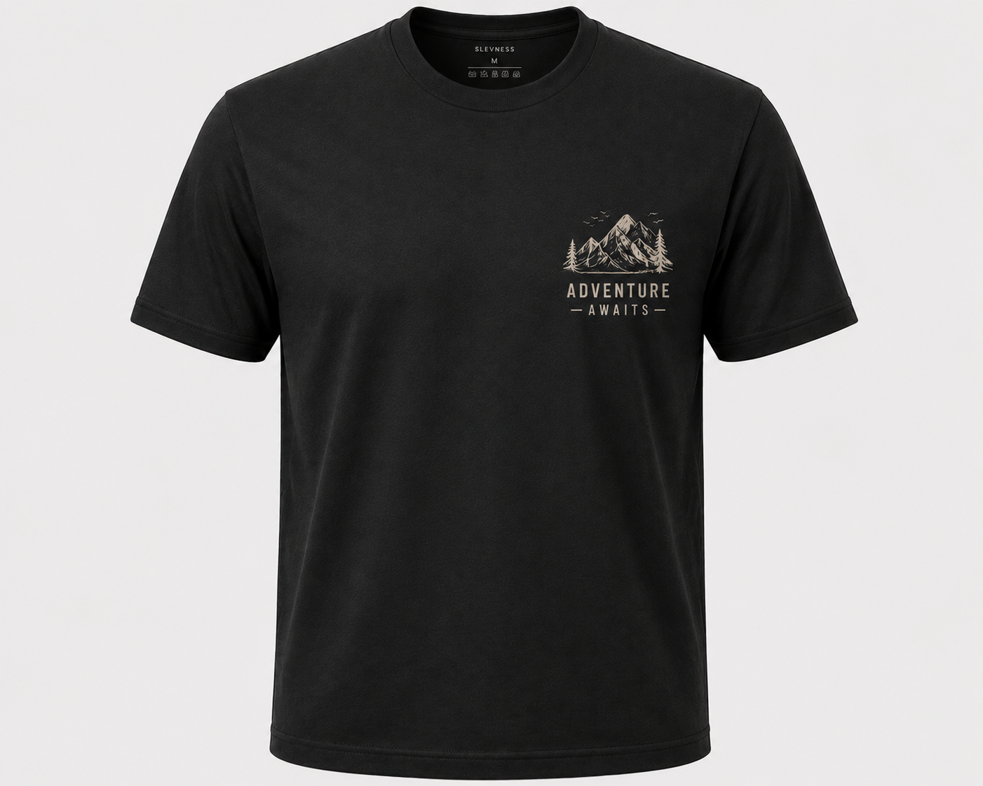 SLEVNESS Adventure Awaits T-Shirt front view