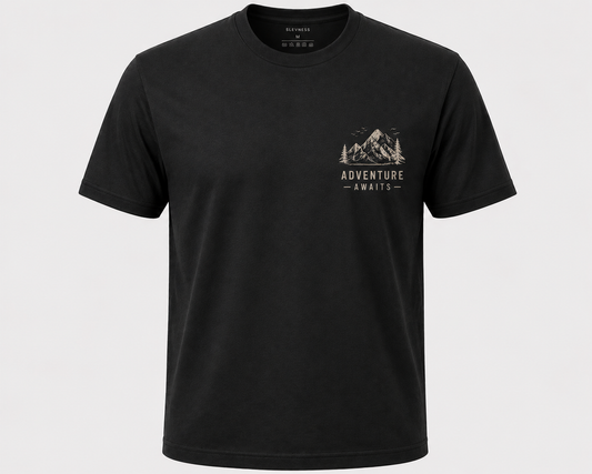 SLEVNESS Adventure Awaits T-Shirt front view