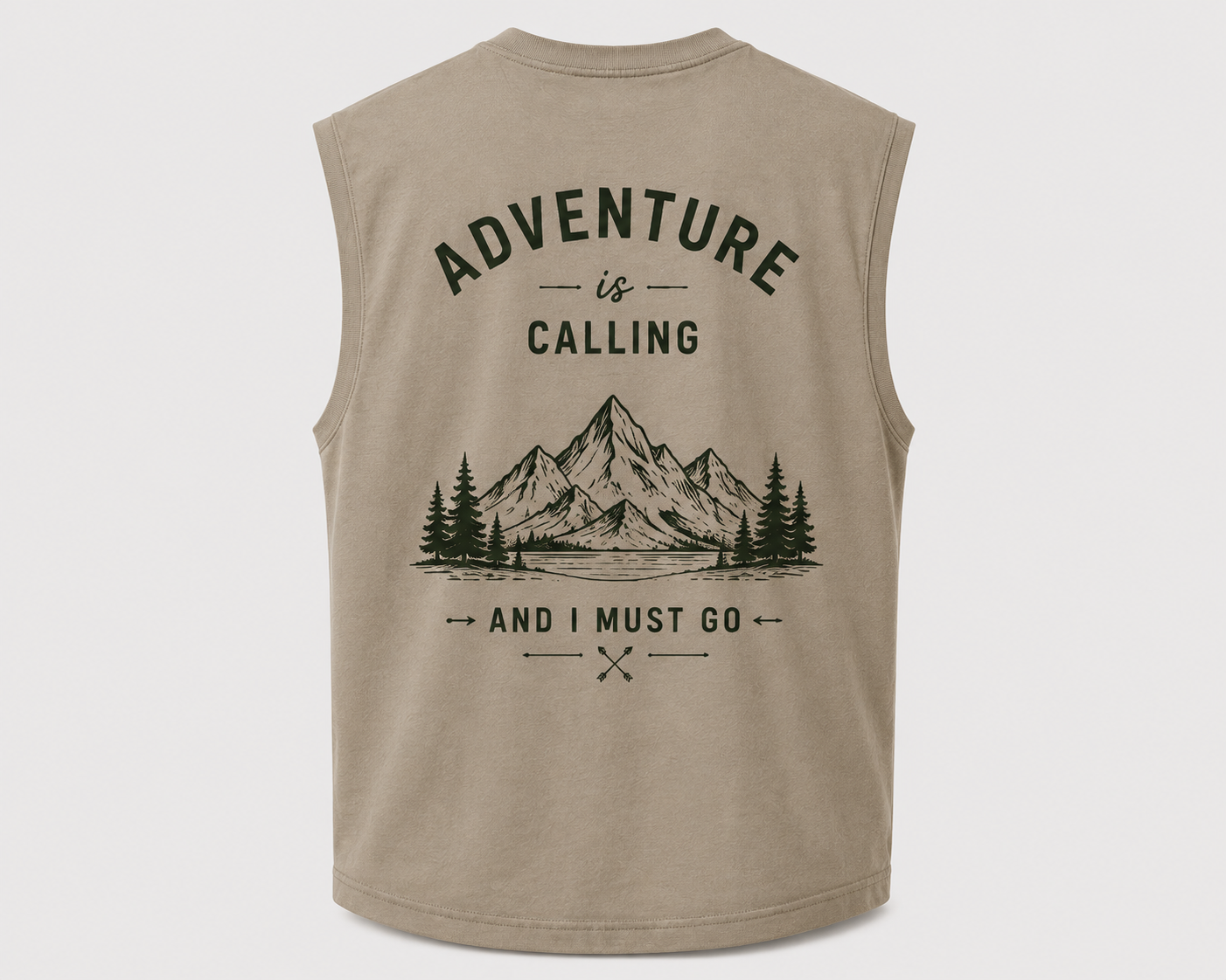 SLEVNESS Go Far Adventure Sleeveless Tee back view