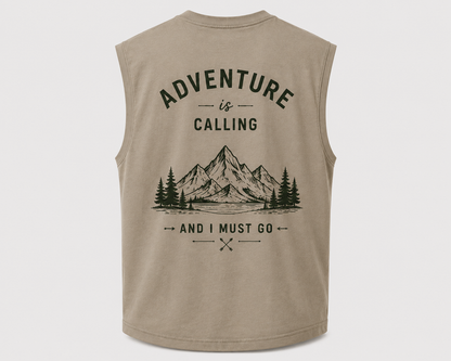 SLEVNESS Go Far Adventure Sleeveless Tee back view