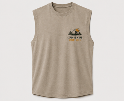 SLEVNESS Take The Long Road Sleeveless Tee front view