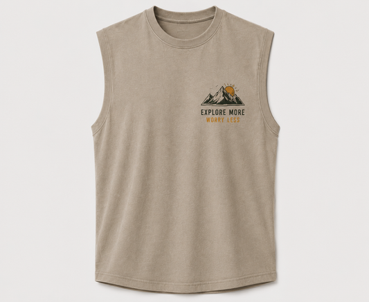 SLEVNESS Take The Long Road Sleeveless Tee front view