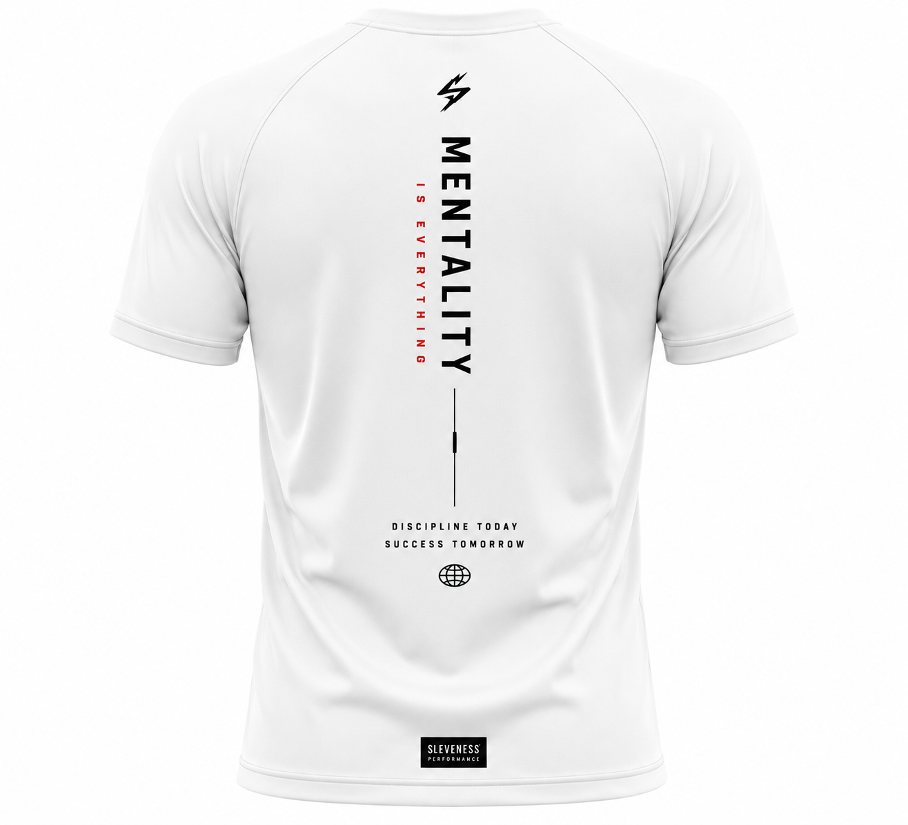SLEVNESS Mentality Is Everything men's sport T-shirt product back view