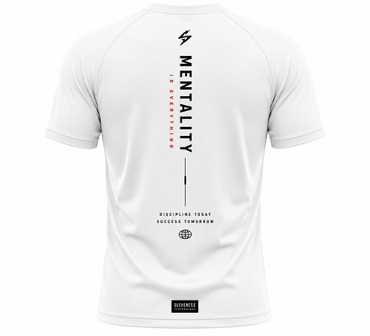 SLEVNESS Mentality Is Everything men's sport T-shirt product back view