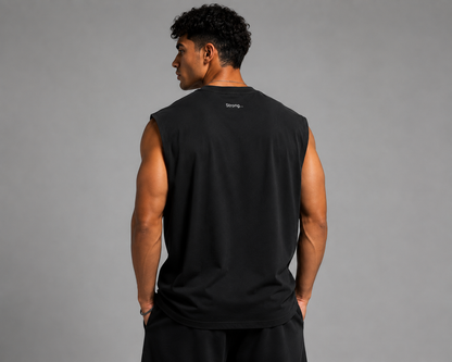 SLEVNESS Strong men's sport T-shirt model back view